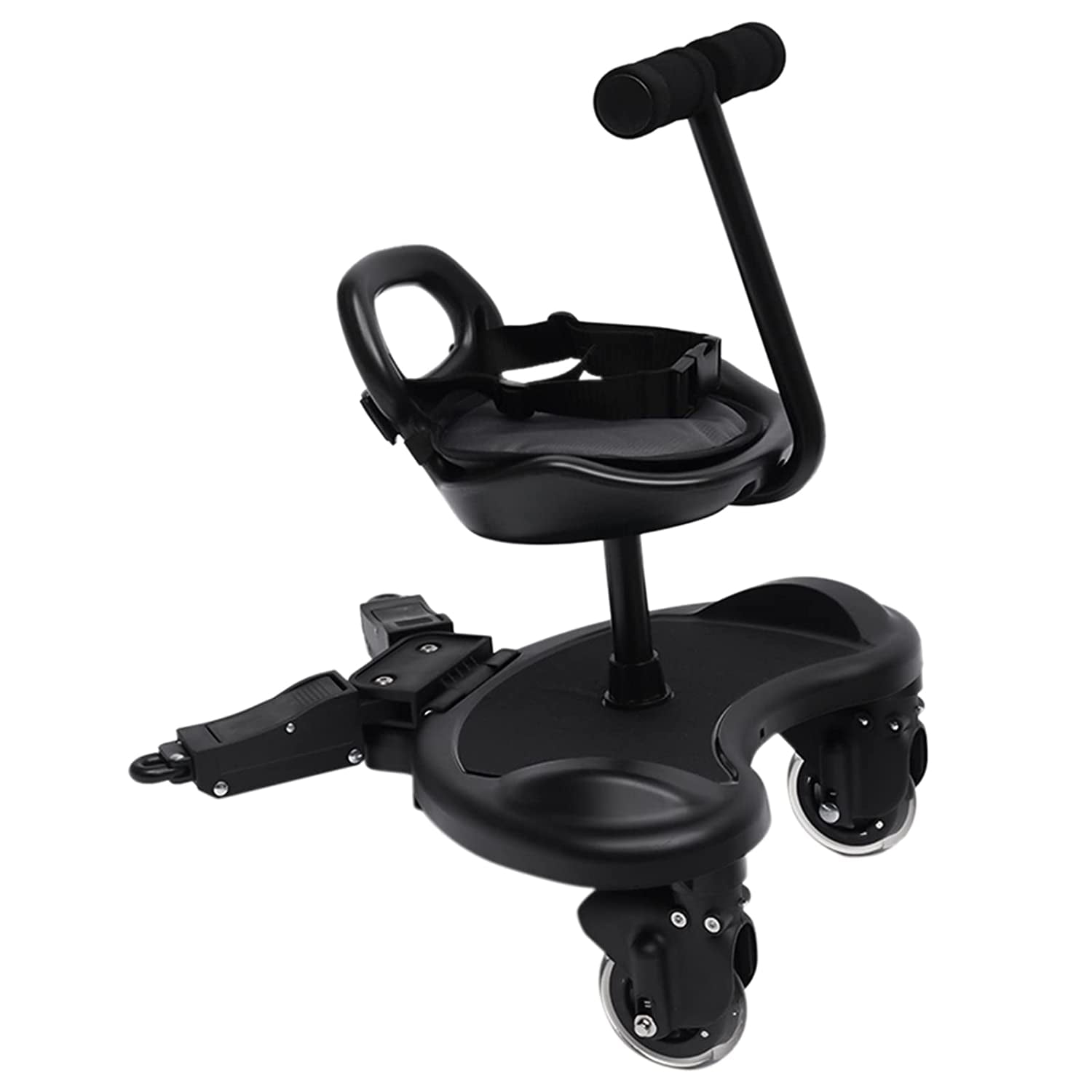 Universal Stroller Board 2-in-1 – Sit And Stand Attachment With Detachable Seat, Adjustable Connector, Holds Up To 55 Lbs
