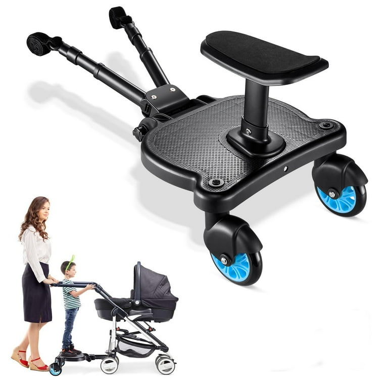Universal Stroller Board with Replaceable Seat 2 in 1 Sit and Stand Stroller Board Stroller Standing Board Stroller Attachment for Toddler to Ride Holds Children Up to 55lb Walmart