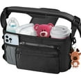 Universal Stroller Caddy with Cup Holder, Detachable Phone Bag and Shoulder Strap, Stroller