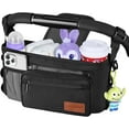 thumbnail image 1 of Universal Stroller Organizer with Cup Holder Detachable Phone Bag and Shoulder Strap Stroller Caddy Fits for Stroller Accessories like Uppababy, Baby Jogger, Doona, Nuna Stroller, 1 of 7
