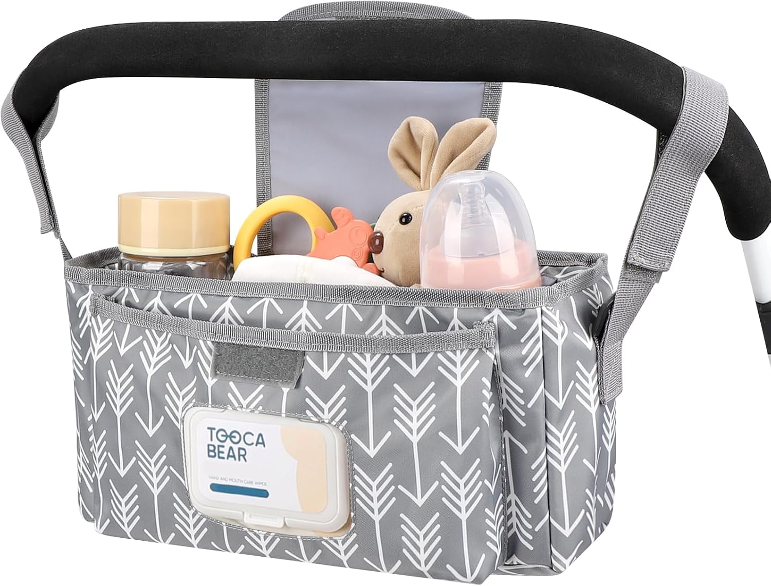 Universal Stroller Organizer with Insulated Cup Holder and