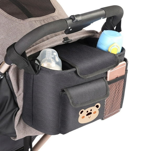 Universal Stroller Organizer with Cup Holder & Detachable Bag, Stroller Bag, Stroller Caddy, Bazaar Find