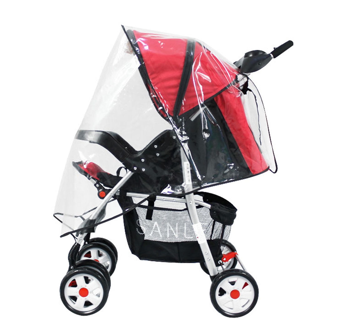 Universal Stroller Rain Cover , Travel Weather Shield for Windproof, Waterproof, Protect from Sun Dust Snow