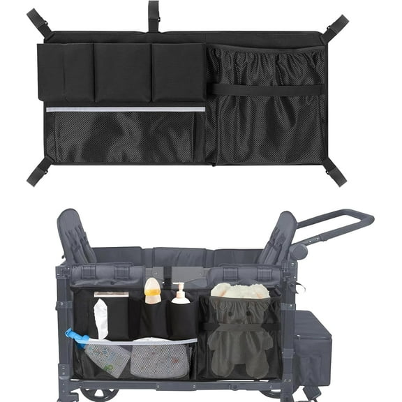 Universal Stroller Wagon Accessories for 4 Seater Wagon or 2 Seater, Adjustable Stroller Wagon Organizer Cargo Net, Wide Compatibility Wagon Sorting Net Bag