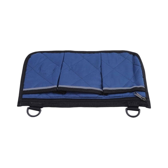 Universal Stroller and Wheelchair Hanging Bag Side Storage Organizer with Reflective Safety Strip and Convenient Armrest Attachment Straps for Mobile Personal Storage
