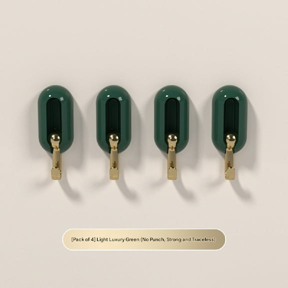 Universal Strong Adhesive Rotating Kitchen Wall Hook Green Set of 1