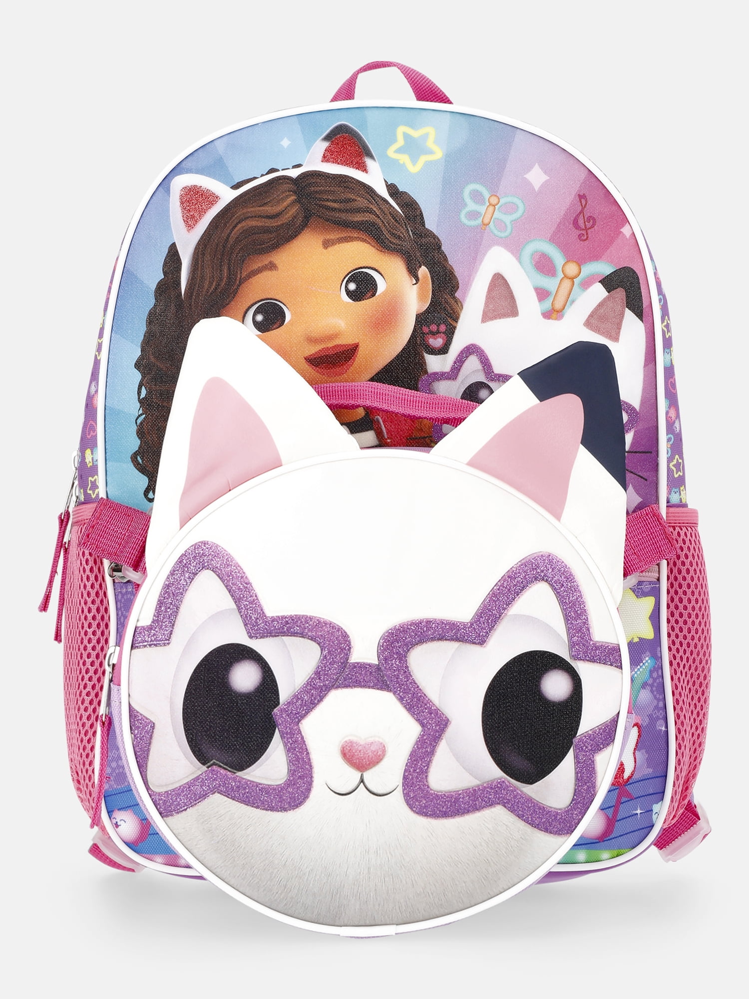 Universal Studio Gabby's Dollhouse 14" Toddler Backpack with Lunch Kit -Lavender