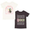 thumbnail image 1 of Wicked Girls Short Sleeve Graphic T-Shirt 2-Pack Bundle (Little Girls & Big Girls, Sizes 4-16), 1 of 7