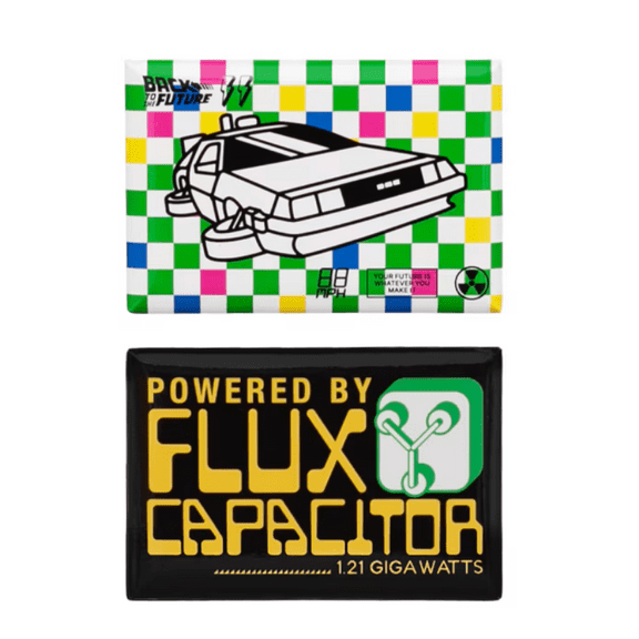 Universal Studios Back To The Future Flux Capacitor Retro Magnet Set New w Tag