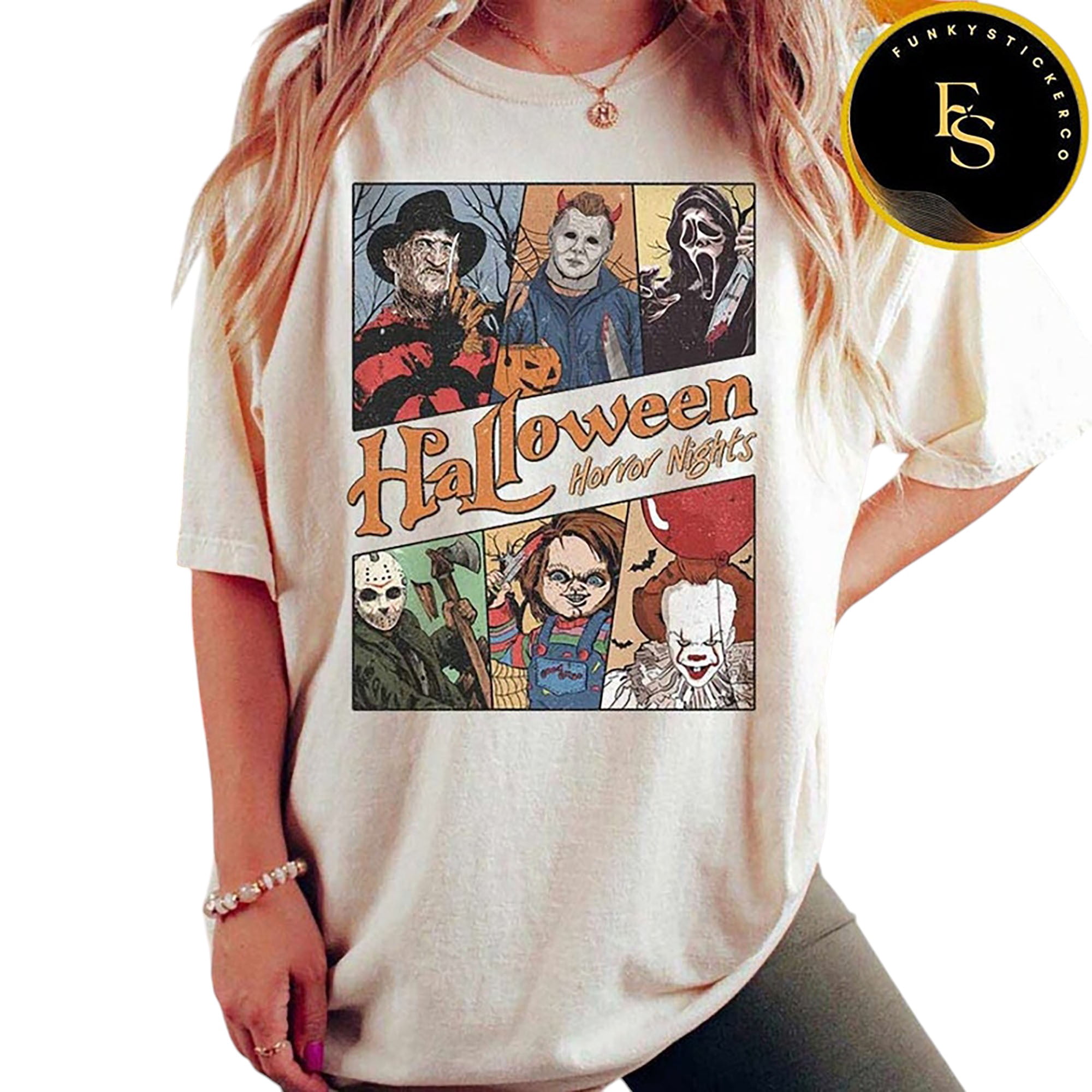 Universal Studios Halloween Horror Nights Retro Unisex Classic 2D T ...