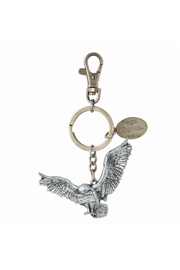 Harry Potter Hedwig Sculpted Metal Keychain New with Tags
