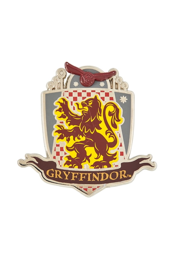 Harry Potter Gryffindor Quidditch Crest Metal Pin New w Card