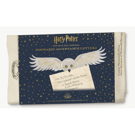 Universal Studios Harry Potter Hogwarts Acceptance Letter Tea Towel Set New
