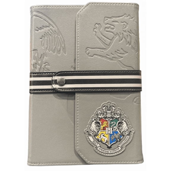 Universal Studios Harry Potter Hogwarts Crest Gray Journal New With Tag