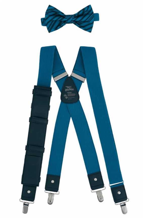 Harry Potter Ravenclaw Crest Suspender & Bowtie Set New W Tag