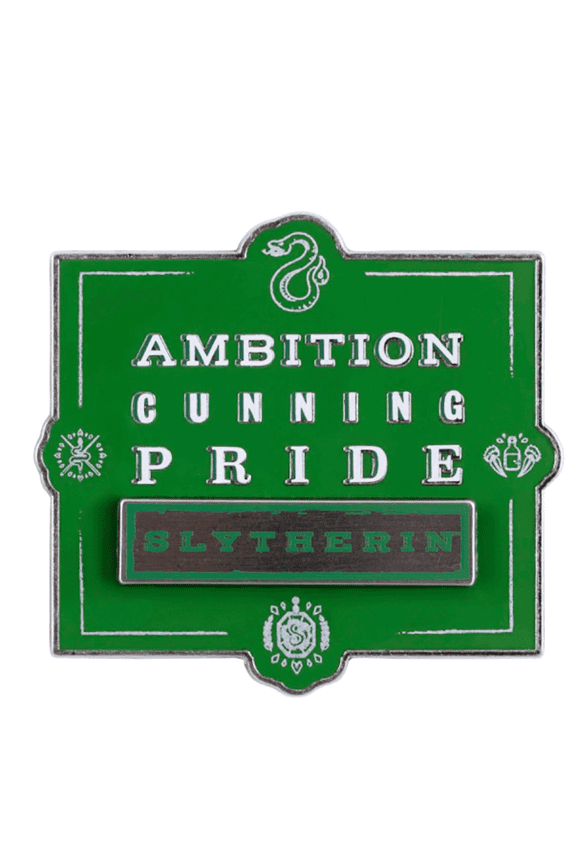 Studios Harry Potter Slytherin Ambition Cunning Pride Pin New Card