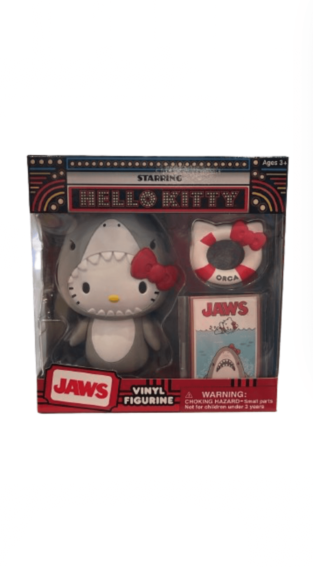 新品未使用 限定品　ユニバーサルハリウッド JAWS × キティ フィギュア Universal Studios Hello Kitty in Jaws Costume Vinyl Figurine New