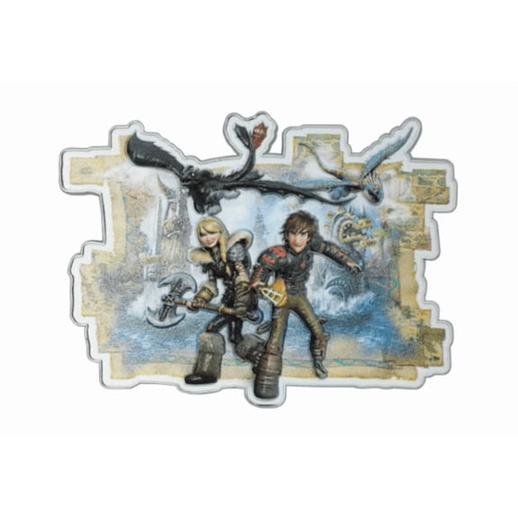 Universal Studios How To Train Your Dragon Isle of Berk Map Magnet New W Tag
