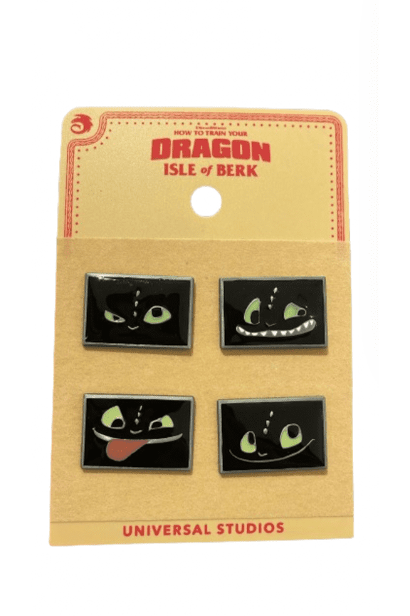 Studios How To Train Your Dragon Toothless Expressions Pin Set New