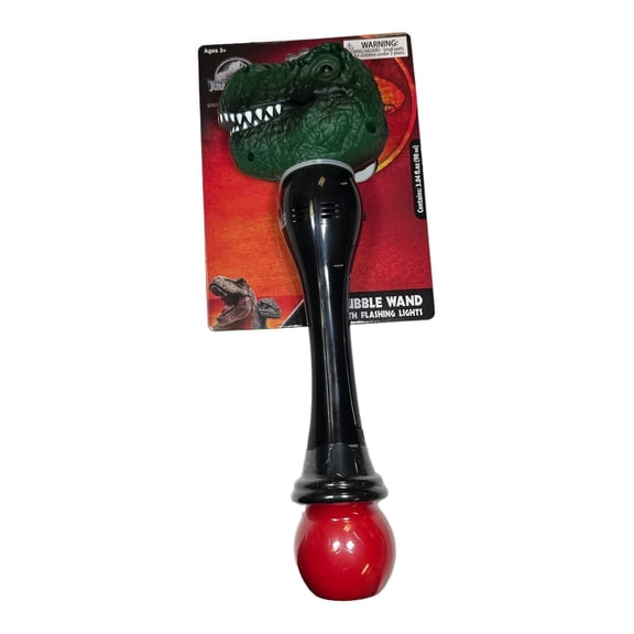 Universal Studios Jurassic World T.Rex Bubble Wand with Flashing Lights