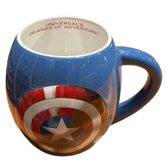 Universal Studios Marvel Captain American Shield Coffee Mug New With Tag