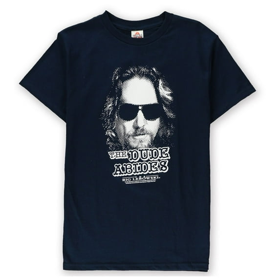 Universal Studios Mens The Dude Graphic T-Shirt, Blue, Small