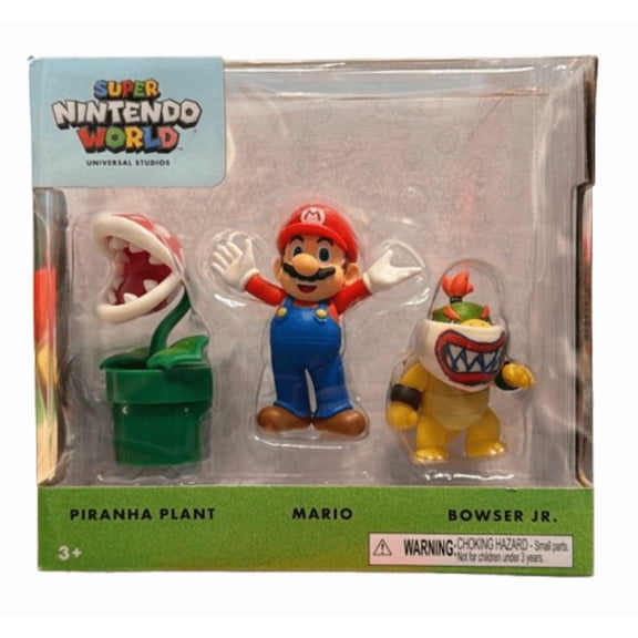 Universal Studios Nintendo World Mario Piranha Plant Bowser Jr Figure Set New