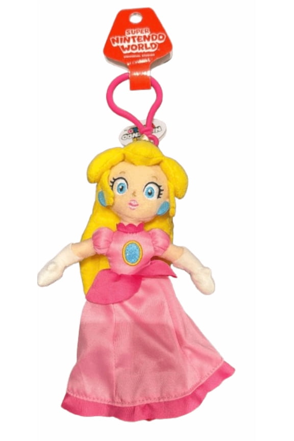 Princess Peach Plush Keychain Super Nintendo World New W Tag