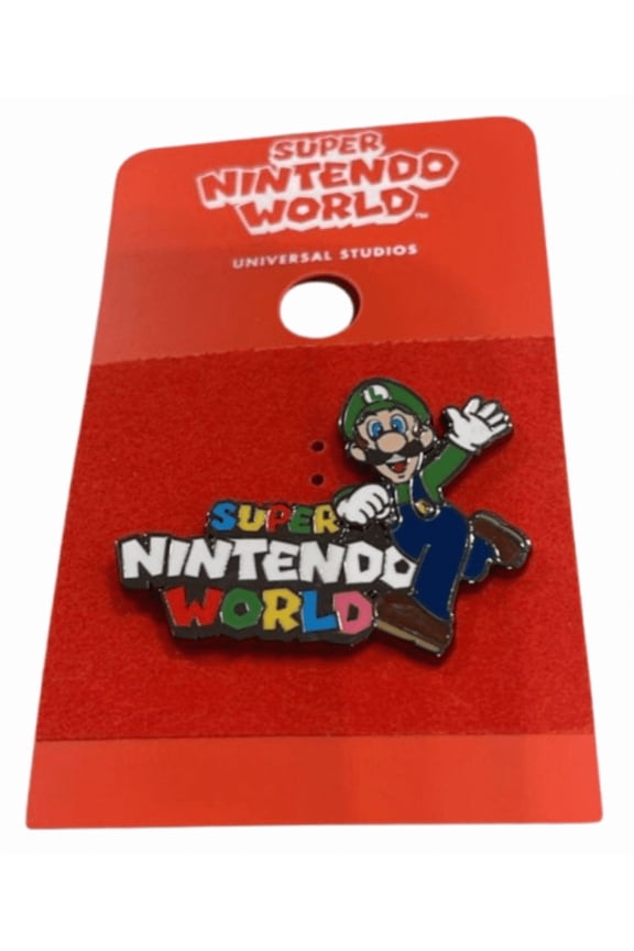 Studios Super Nintendo World Logo Luigi Pin New With Tag