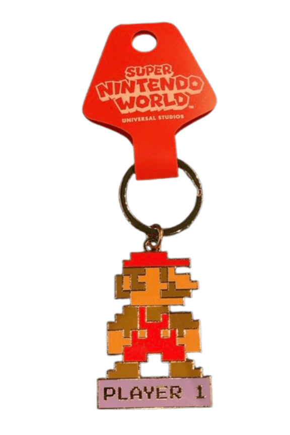Super Nintendo World Mario Kart Player 1 Keychain New W Card
