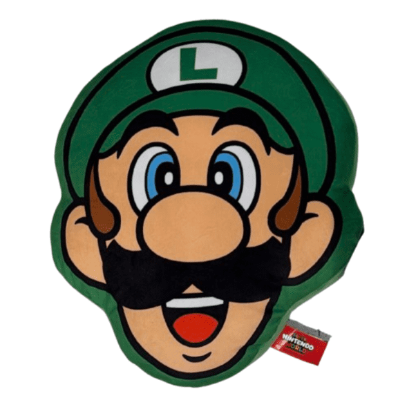 Universal Studios Super Nintendo World Mario Luigi Face Throw Pillow New W Tag