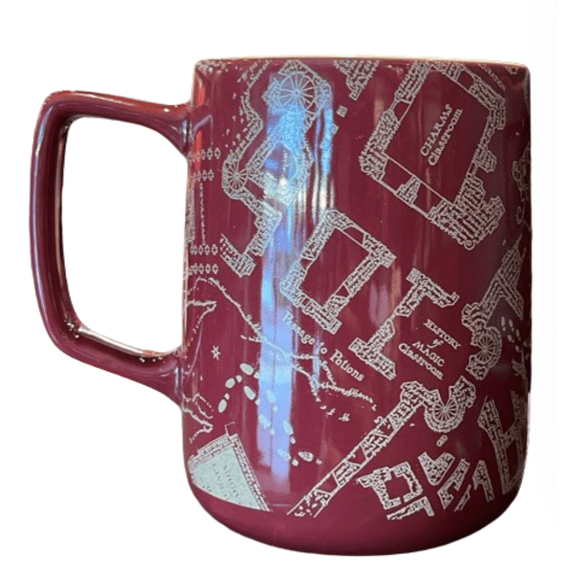Universal Studios Wizarding World Harry Potter Map Red Coffee Mug New With Tag