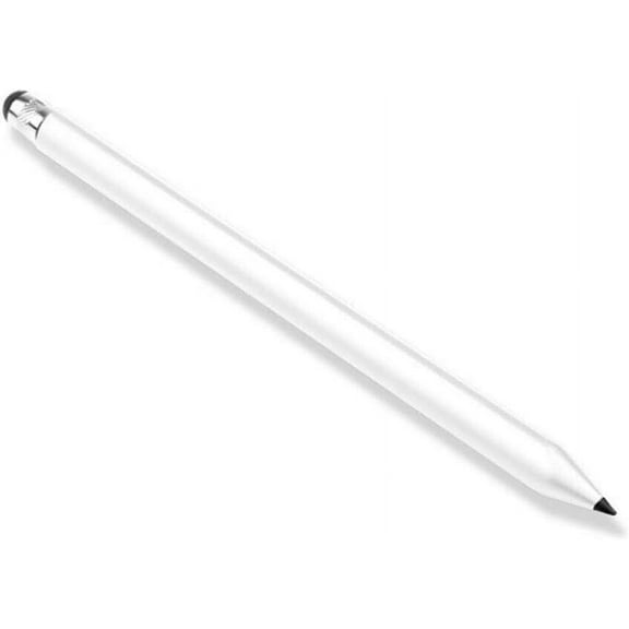 Universal Stylus Pen Compatible for Capacity/Resistive Touch Screen, 2 in 1 Touch Screen Stylus Pens Pencil Active S-Pen Replacement for Laptop Mobile Phone Tablet (white)