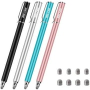 MEKO Stylus Pens for Touch Screens - High Sensitivity Capacitive Stylus Fiber Tips 2 in 1 Touch Screen Pen with 8 Extra Replaceable Tips for iPad iPhone and All Other Tablets & Cell Phones