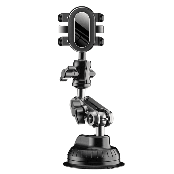 Universal Suction Cup Car Phone Camera Mount, 360 Adjustable Metal Arm for Windshield and Dashboard