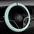 thumbnail image 1 of Universal Suede Car Steering Wheel Cover, Sweat Absorbing, Anti Slip, Comfortable, Breathable car Handle Cover, Blue, 1 of 9