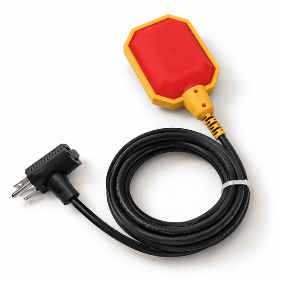 Universal Sump Pump Float with 10-ft Tether for Septic and Sewage Systems