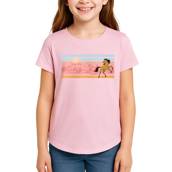 Spirit - Sunrise Spirit Girls' Fitted Short Sleeve Graphic T-Shirt