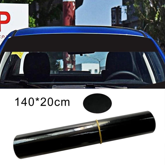 Universal Sunshade Matts Black Sun Strip Visors 140*20Cm Van Vinyl Windshield Sunstrip Uv-Anti Block Resistent Reflex Solid
