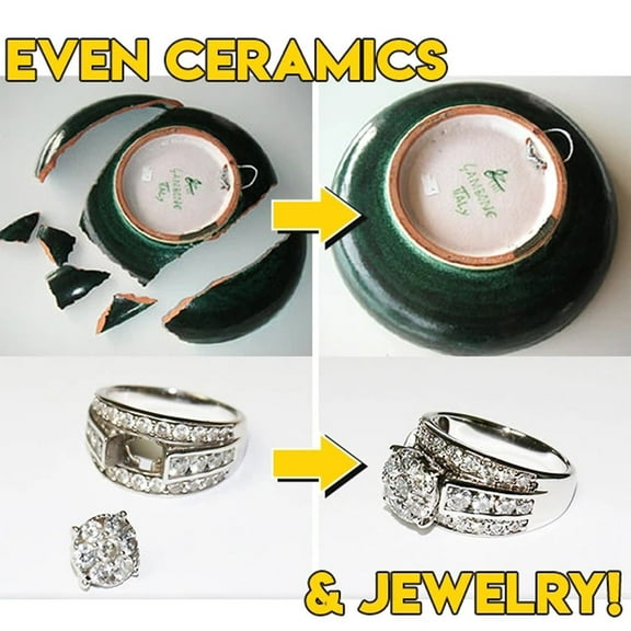 Universal Super Glue Strong Impact-Tough Adhesive For Ceramic Metal Glass, 15-30 Seconds Instant Bonding Clear Finish No Strong Odor, 50Ml Multi-Surface Glue For Leather