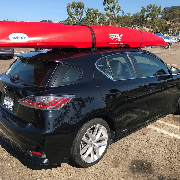 Universal Surf Rack for Cars | Paddle Board Soft Rack for Surf Kayak and Paddleboards with Scratch Resistant Buckles (28")