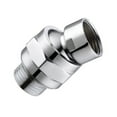 thumbnail image 1 of Universal Swivel Ball Joint Shower Head Adapter, Solid Brass Construction, Chrome Finish, 1/2-Inch NPT Male to Female Connector, Adjustable Angle for Handheld and Fixed Showers, 1 of 5