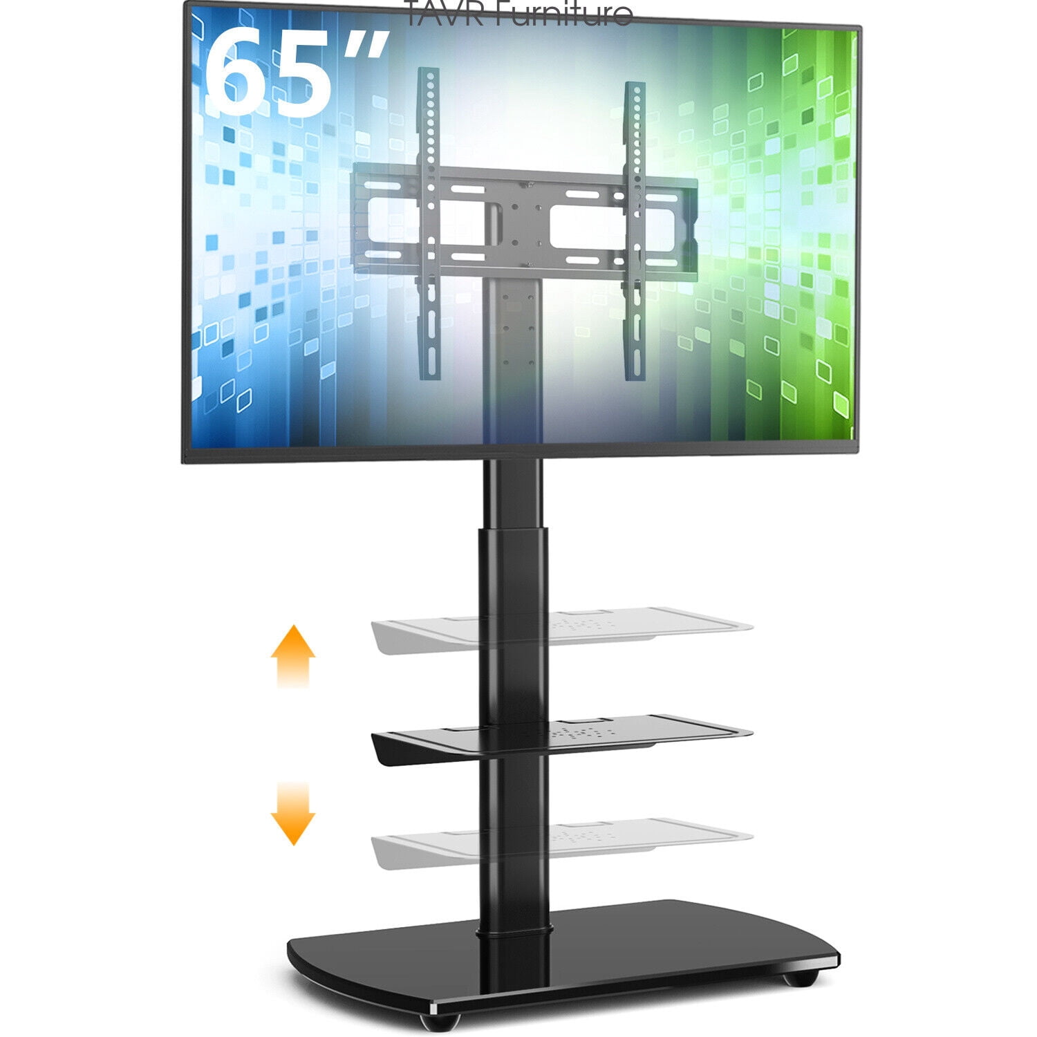 Tv Base Rack Universal Swivel Floor TV Stand Base with Mount for 27-65 inch LCD LED ...