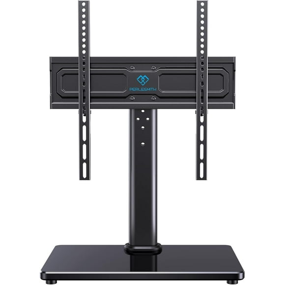 Universal Swivel TV Stand for 24-60 inch TVs up to 99 lbs, 8 Height Adjustable Table Top TV Stand, TV Base Stand with Tempered Glass Base, Max VESA 400x400mm