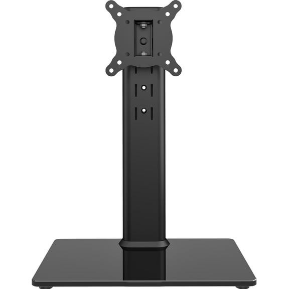 Universal Swivel TV Stand/Base Table Top TV Stand for 13 to 32 inch TVs with 100 Degree Swivel, 4 Level Height Adjustable, Heavy Duty Tempered Glass Base, Holds up to 35kg HT07B-001P