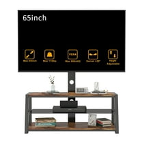 Universal Swivel TV Stand, Floor TV Cabinet for TVs up to 32-65 inch with Storage, Perfect for Media Entertainment, Height Adjustable TV Stand Console with Cable Management, Holds up to 110 lbs, D4633