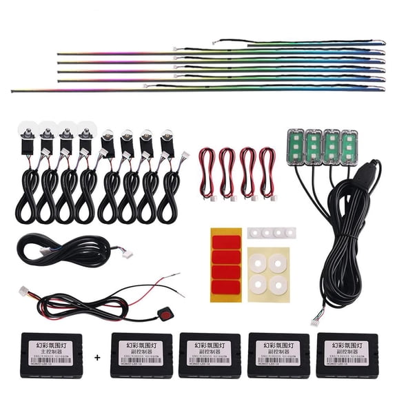 Universal Symphony Car Ambient Lights RGB Car Interior Light Light Atmosphere Decoration D9O6 Rainbow Car Acrylic
