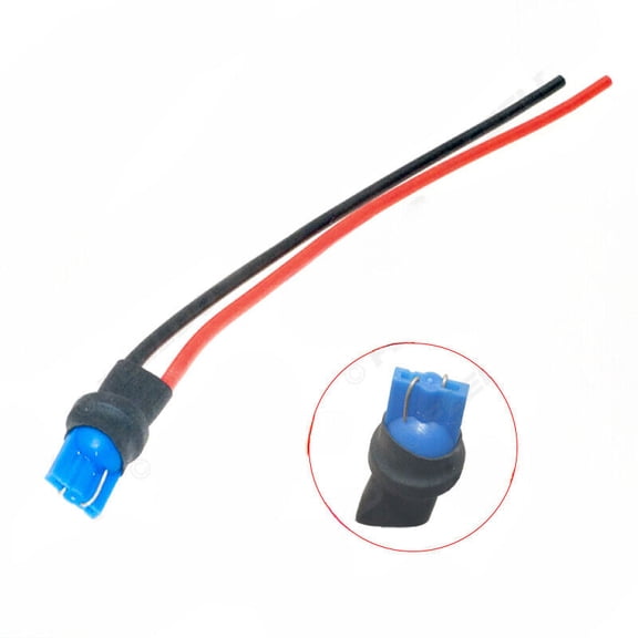Universal T10 LED light socket wire, car LED light socket plug adapter, socket wire T10 connector wire, male head