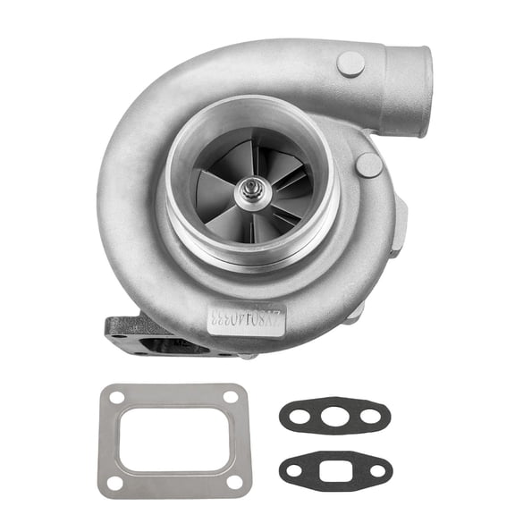 Universal T76 Turbocharger for V6/V8 Engines (3.5L+), A/R 0.80 Compressor, T4 Turbine Flange, 4" Inlet, 2.5" Outlet, Oil Cooled, 600-1000HP, SKU: 83631855