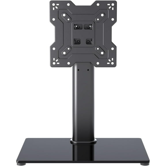 Universal TV Stand Base, Table Top TV Stand for 17-43 Inch LCD/LED TVs, Height Adjustable Monitor Mount Stand with Tempered Glass Base Holds up to 88lbs VESA 200x200mm, TS103